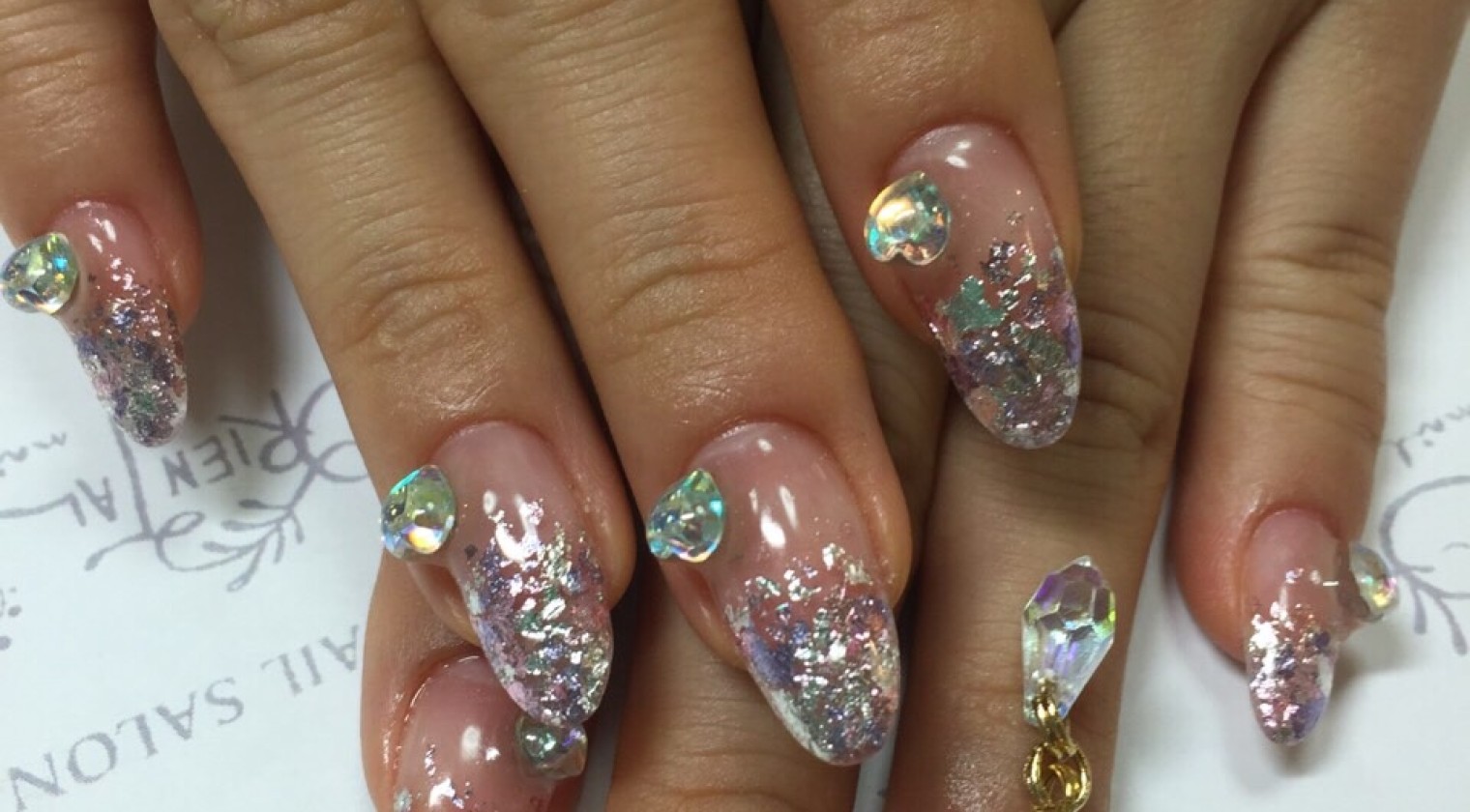 25  箔グラデ×ゆらりんチャーム