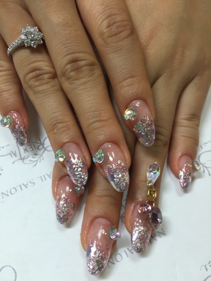 25  箔グラデ×ゆらりんチャーム