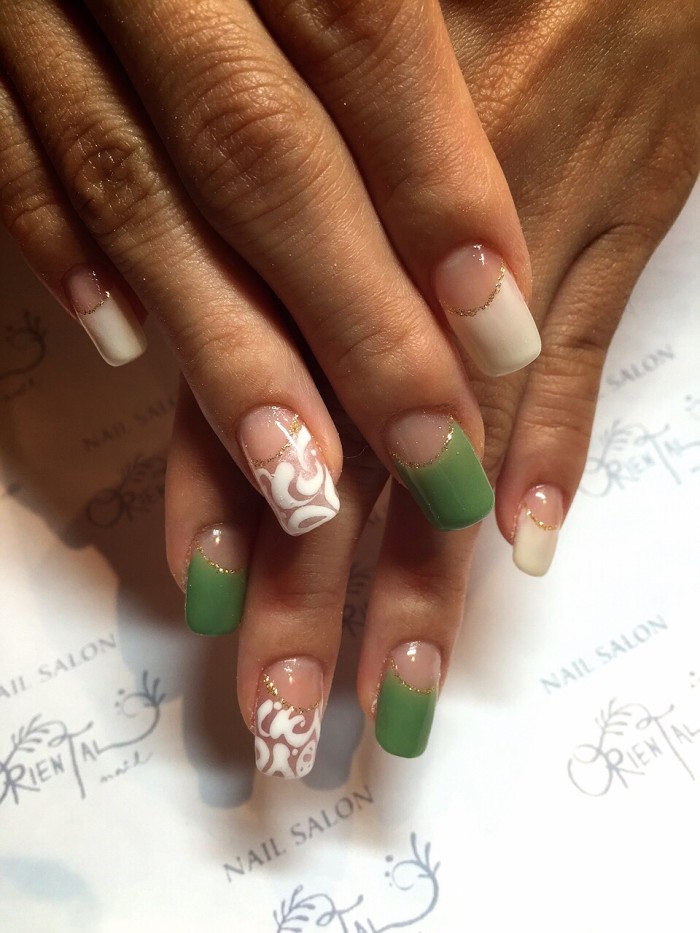 159 グリーン×ホワイト